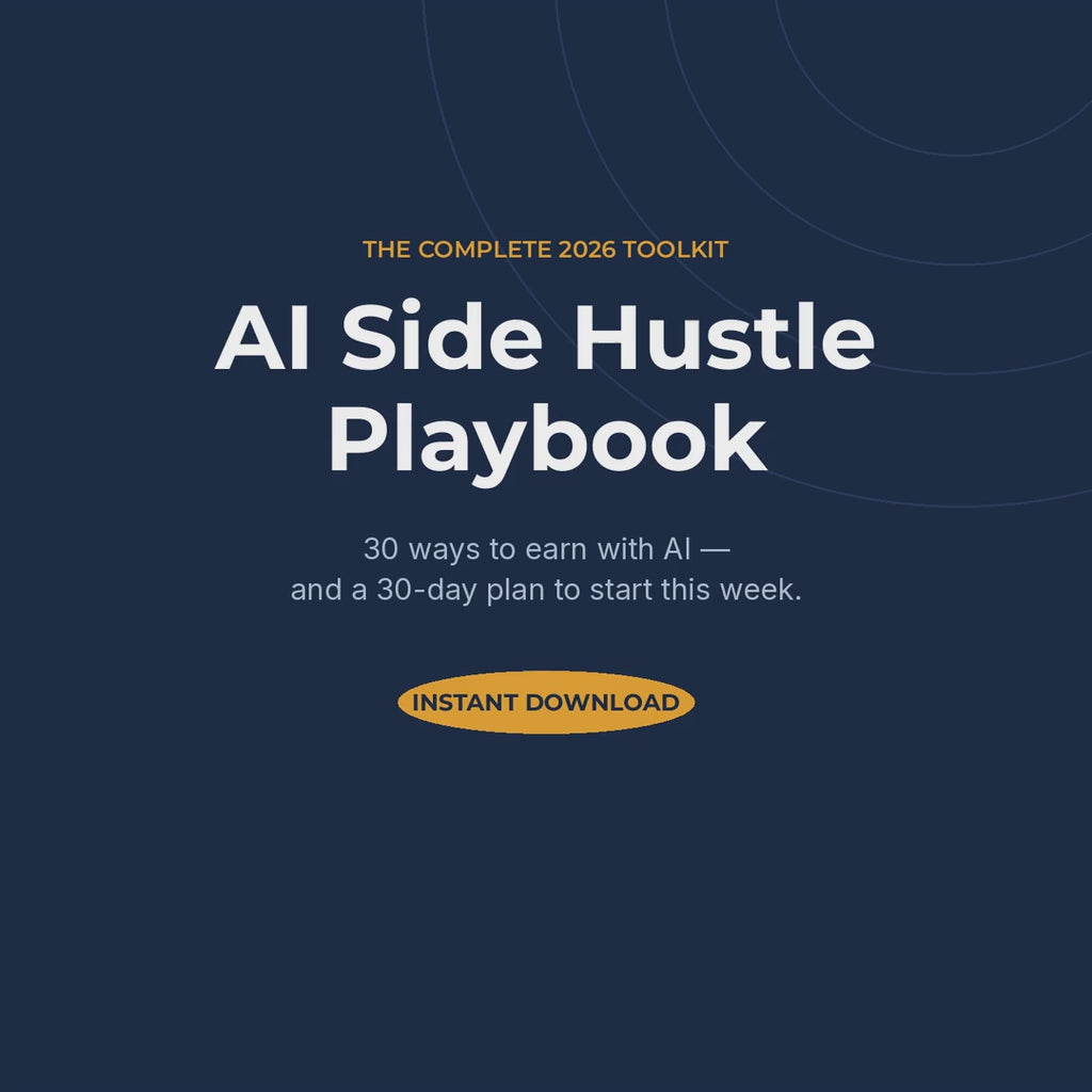 A 20-second walkthrough of the AI Side Hustle Playbook bundle — playbook, workbook, 100 prompts and tracker