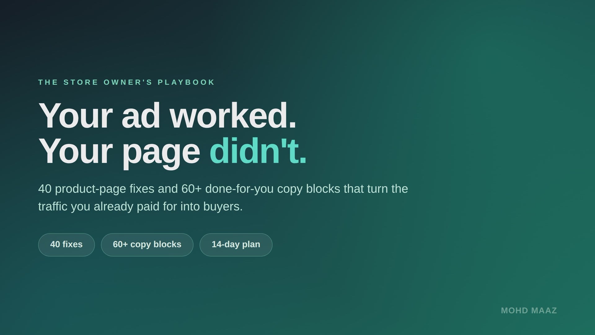 The Shopify Conversion Vault — 40 Product-Page Fixes That Turn Browsers Into Buyers