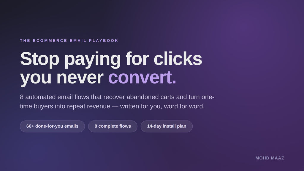 The Ecommerce Email Revenue Vault — 8 Flows That Recover Abandoned Carts